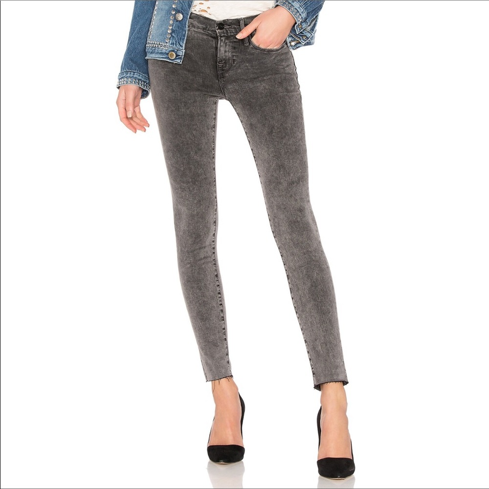 Frame Le Skinny de Jeanne Stretch Jeans Bennington Gray Acid Wash